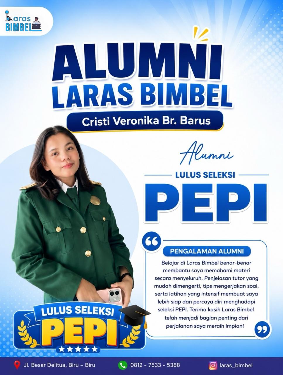 Cristi Veronika Br. Barus - Lulus Seleksi PEPI