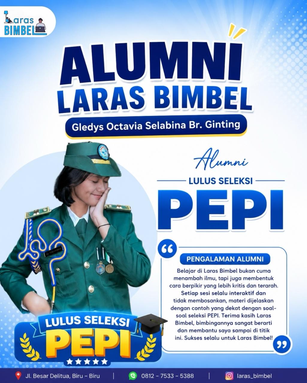 Gledys Octavia Selabina Br. Ginting  - Lulus Seleksi PEPI