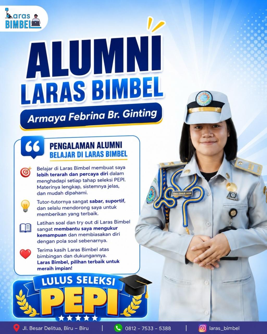 Armaya Febrina Br. Ginting - Lulus Seleksi PEPI